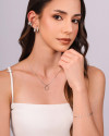 Brinco Argola Gota Cravejada Cristal 1.5 cm Ródio Branco