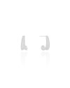 Brinco Argola Gota Cravejada Cristal 1.5 cm Ródio Branco