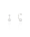 Ear Jacket Pontos de Luz Cristal Ródio Branco
