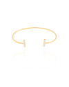 Bracelete Palito Cravejado Cristal Banhado a Ouro 18K