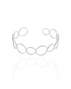 Bracelete Círculos 14 mm Ródio Branco