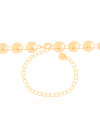 Choker Bolas Achatadas Lisas Banhado a Ouro 18K