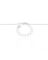 Gargantilha Veneziana Peixe 8 mm Ródio Branco - 45 cm