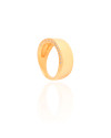 Anel Reto Liso Cravejado Cristal Tamanho 12 Banhado a Ouro 18K