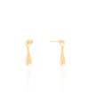 Brinco Orgânico Liso 2.2 cm Banhado a Ouro 18K