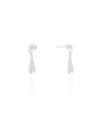 Brinco Orgânico Liso 2.2 cm Ródio Branco