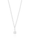 Gargantilha Elos Ponto de Luz Quadrado Cristal Ródio Branco - 40 cm