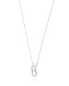 Gargantilha Veneziana Elos Ovais Cravejado Cristal Ródio Branco - 45 cm