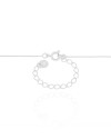 Gargantilha Veneziana Elos Ovais Cravejado Cristal Ródio Branco - 45 cm