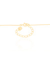 Gargantilha Veneziana Coração Cravejado Cristal Banhado a Ouro 18K - 40 cm