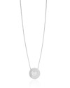 Gargantilha Veneziana Coração Cravejado Cristal Ródio Branco - 40 cm