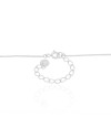 Gargantilha Veneziana Coração Cravejado Cristal Ródio Branco - 40 cm