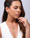 Gargantilha Veneziana Flor 2.0 cm Banhado a Ouro 18K - 45 cm