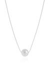 Gargantilha Veneziana Bola Lisa 12 mm Ródio Branco - 45 cm