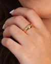 Anel Liso Tamanho 25 Banhado a Ouro 18K