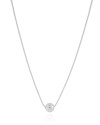Gargantilha Veneziana Bola Lisa 8 mm Ródio Branco - 40 cm