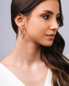 Brinco Argola Oval Fio 3.3 cm Banhado a Ouro 18K