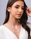 Brinco Ponto de Luz Topázio Sky 6 mm Banhado a Ouro 18K