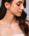 Brinco Circulo Torcido Banhado a Ouro 18k
