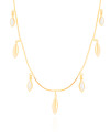 Choker Navetes Zircônia com Cristal Banhado a Ouro 18K