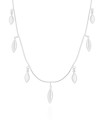 Choker Navetes Zircônia com Cristal Ródio Branco
