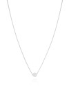 Gargantilha Pingente Redondo Liso Ródio Branco - 45 cm