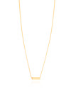 Gargantilha Pingente Retângulo Liso Banhado a Ouro 18K - 45 cm
