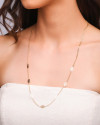 Gargantilha Grumet com Folhas Banhado a Ouro 18K - 60 cm