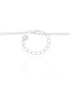 Gargantilha Grumet com Folhas Ródio Branco - 60 cm
