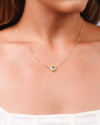 Conjunto Turmalina Cravejado Banhado a Ouro 18K