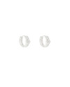 Brinco Argola Cravejada Cristal Ródio Branco