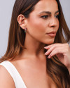 Piercing Colorido Cravejado Banhado a Ouro 18K