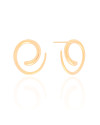 Brinco Caracol Liso Banhado a Ouro 18K
