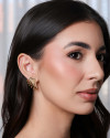 Brinco Seis Filetes Lisos Banhado a Ouro 18K