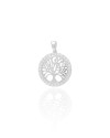 Pingente Árvore da Vida Cravejada Cristal 2.5 cm Ródio Branco