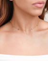 Choker Elos Mini Estrelas Banhado a Ouro 18K