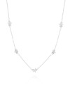 Choker Elos Mini Estrelas Ródio Branco