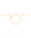 Gargantilha Grumet Retangulos Cristal Banhado a Ouro 18K - 45 cm
