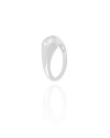 Anel Zirconia Oval Tamanho 21 Ródio Branco