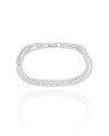 Pulseira Tripla Cravejada Cristal Ródio Branco