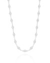 Choker Zircônias Oval Ródio Branco