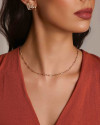 Choker Zircônia Navete 32 cm Banhado a Ouro 18K