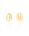 Brinco Argola Click Gota Lisa 2.6 cm Banhado a Ouro 18K