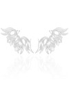 Brinco Ear Cuff Asa Lisa 6.5 cm Ródio Branco