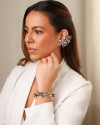 Brinco Ear Cuff Asa Lisa 6.5 cm Ródio Branco