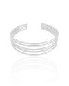 Bracelete Arcos de Tubo Ródio Branco