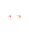 Brinco Cravejado Colorido Filetes Banhado a Ouro 18K