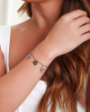 Pulseira Filhos Meninos com Coração Amor Ródio Branco