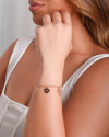 Pulseira Filhas Meninas com Coração Amor Banhado a Ouro 18K