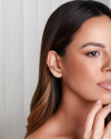 Brinco Ear Cuff Cravejado Redondo Colorido Banhado a Ouro 18K